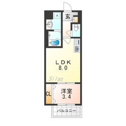 放出駅 徒歩10分 5階の物件間取画像